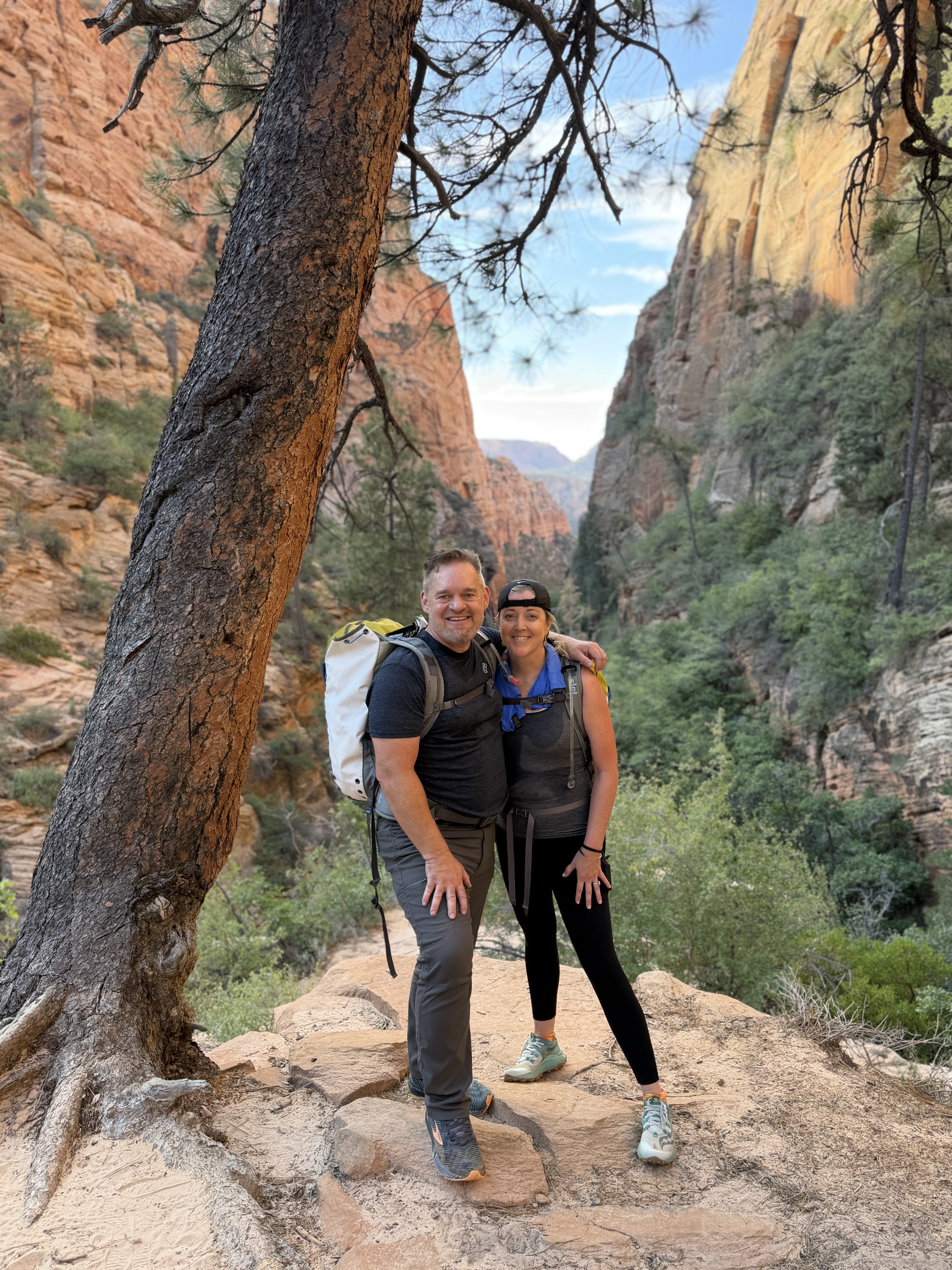 We never get tired of the breathtaking views of deep red canyon walls and rock formations all around Zion National Park